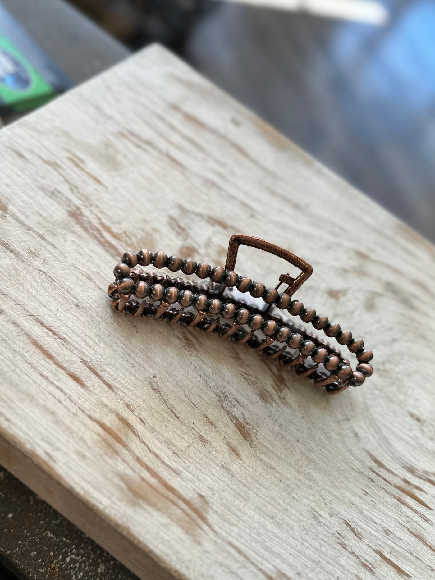 Beaded Cooper Hair Claw