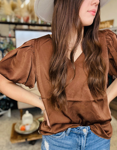 The Roxy Top-Brown