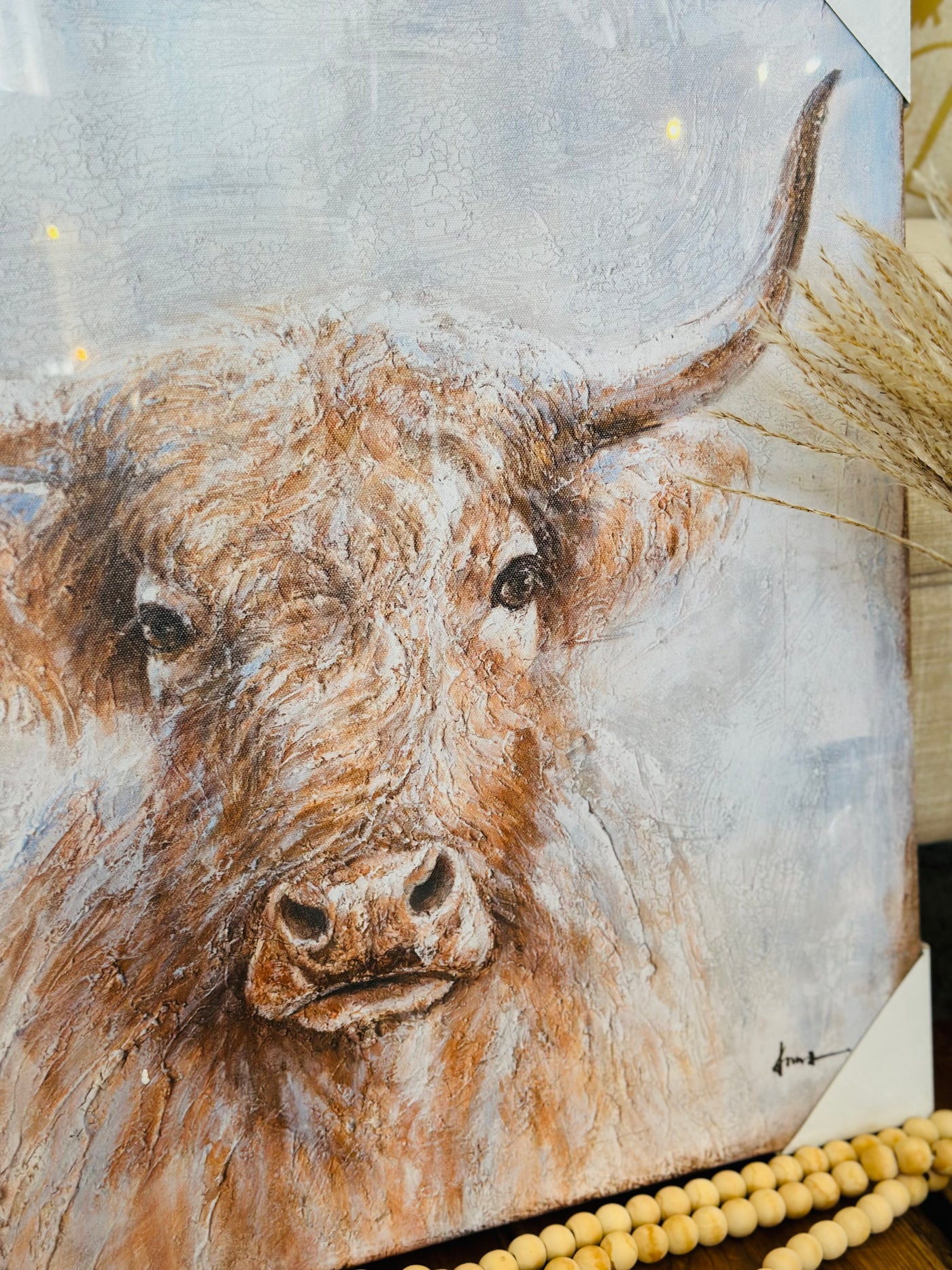 Bull Printed Canvas