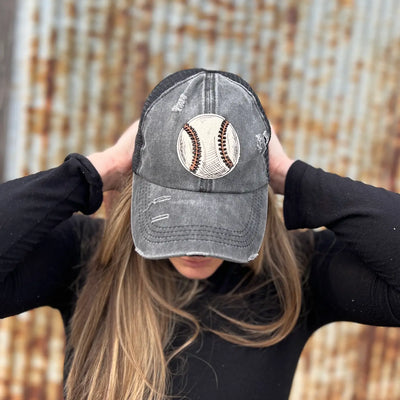 Leather Laced Baseball Cap