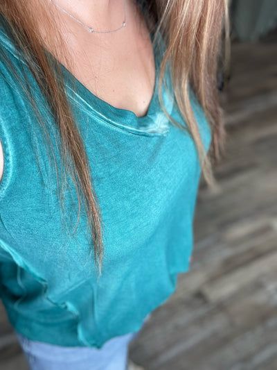 The Sleeveless V-Neck Top (Hunter Green)