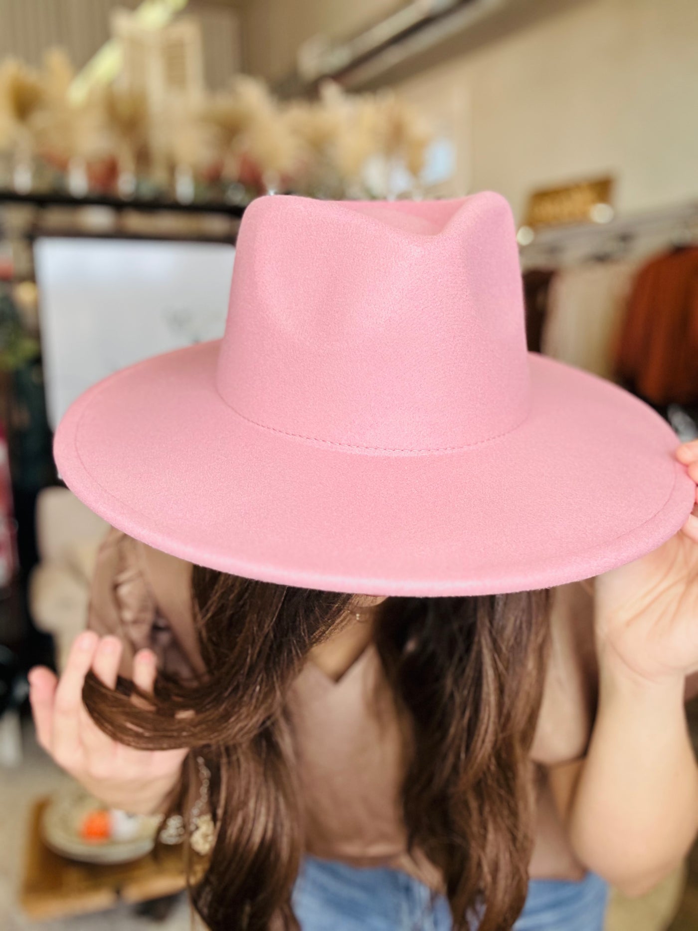 The Wild West Felt Hats-Dusty Pink