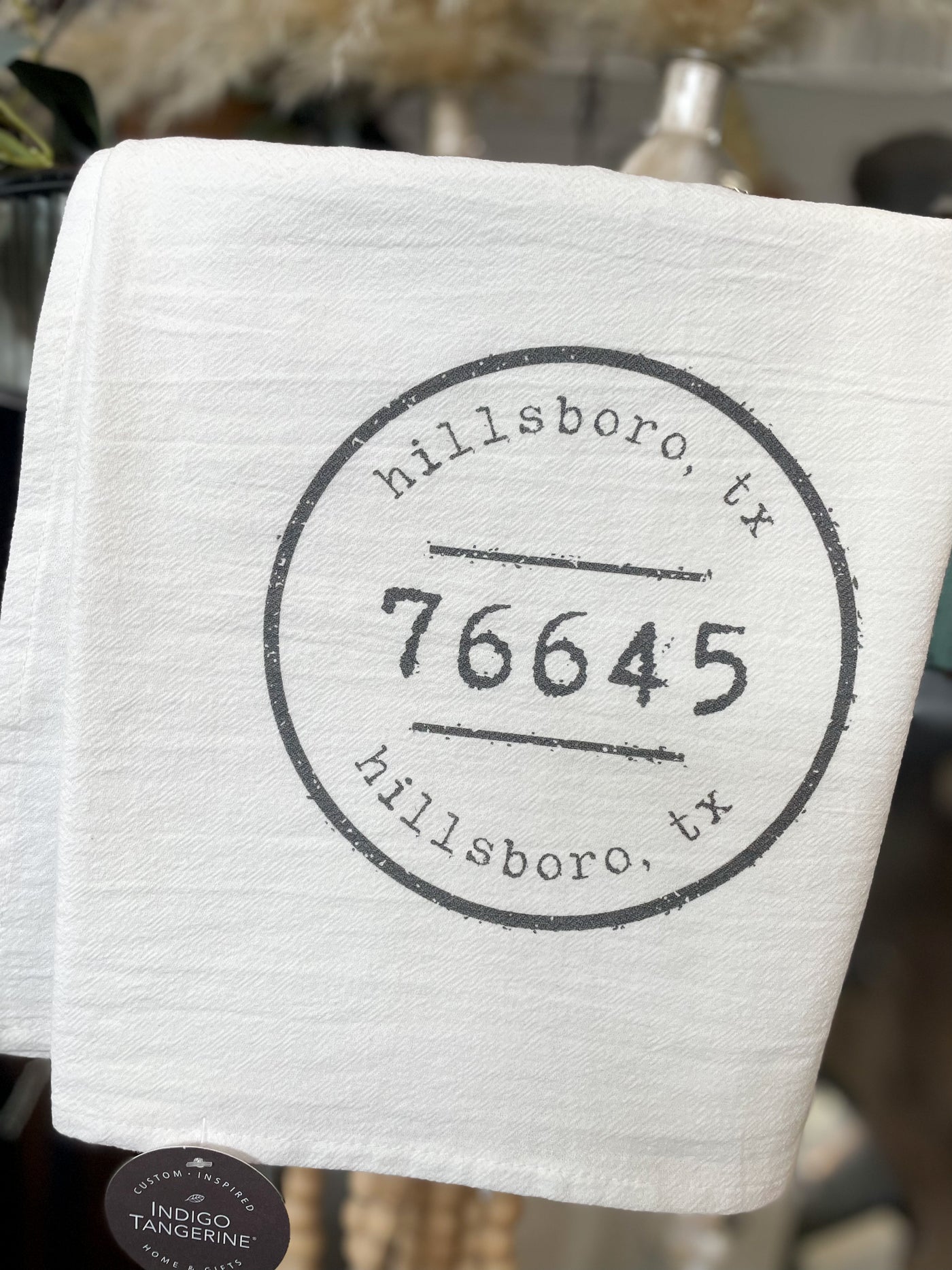 Postmark Stamp Tea Towel Hillsboro, Texas