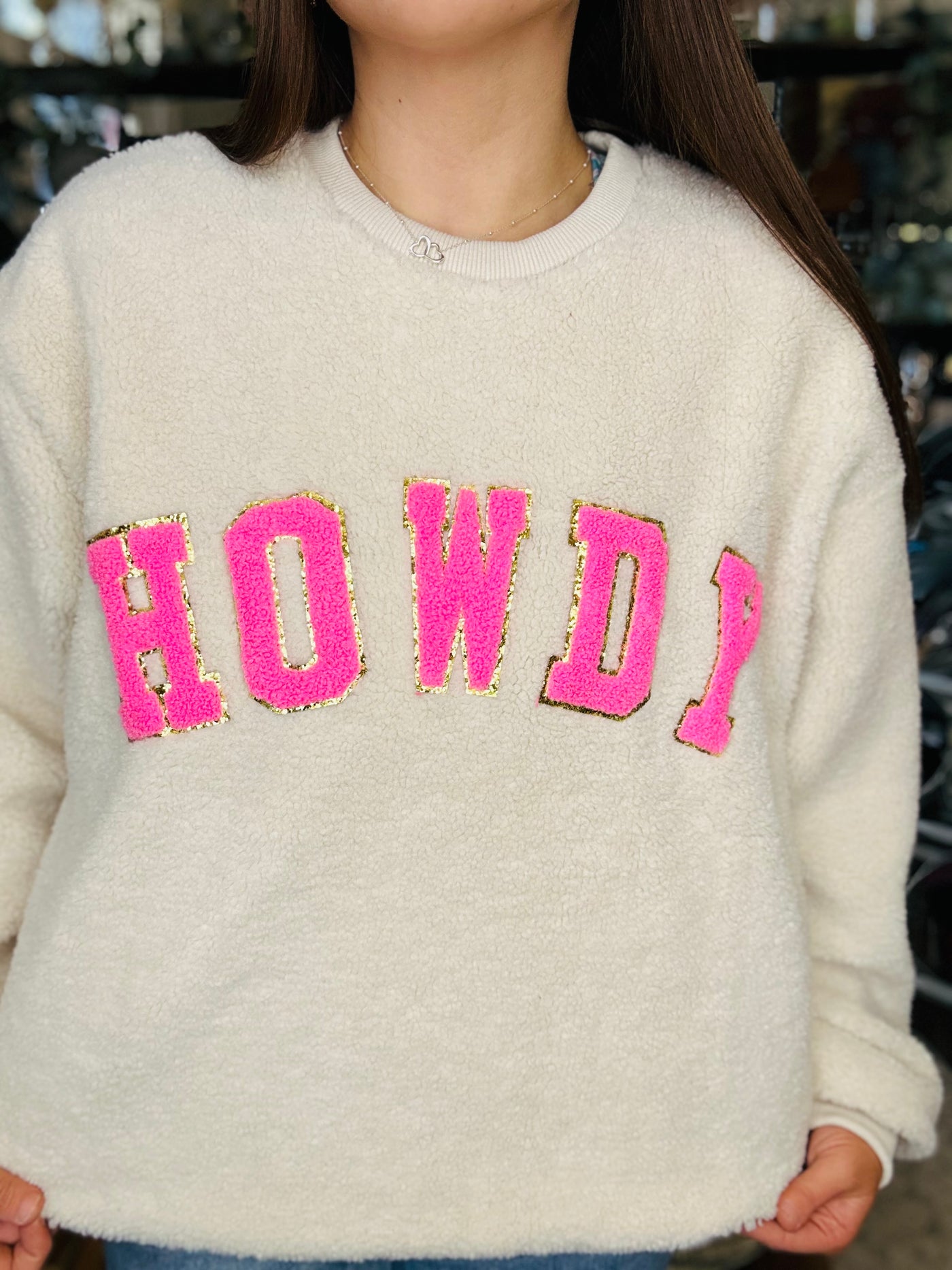 Howdy Letter Patches Pullover