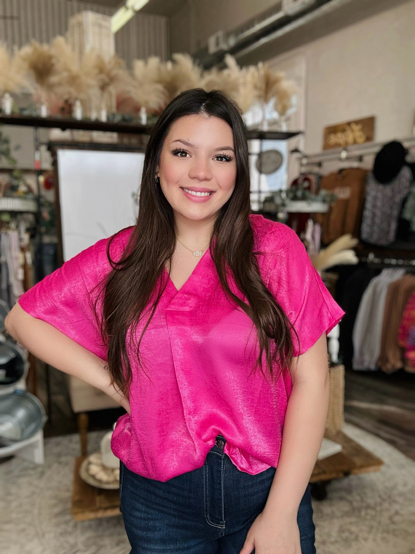 The Victoria Top (Hot Pink)