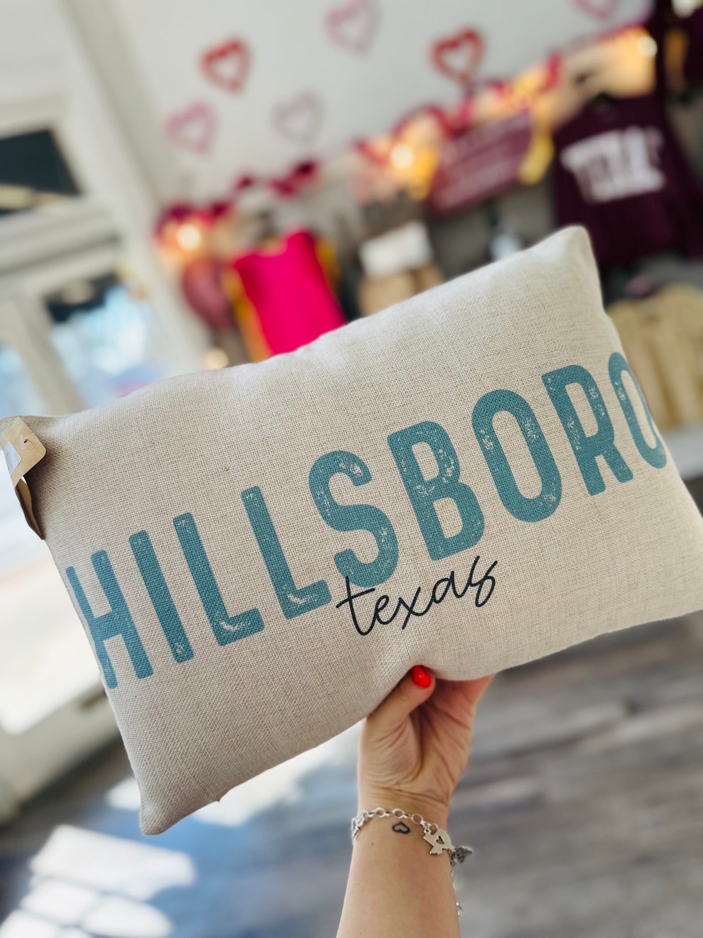 Hillsboro, Texas Lumbar Throw Pillow