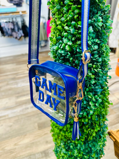 Clear Game Day Cross Body Bag - Royal Blue