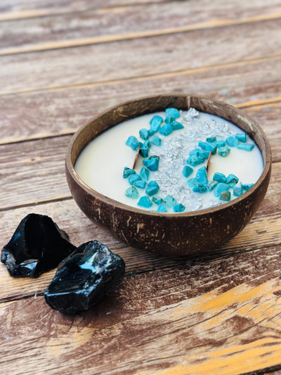 Turquoise Coconut Candle- Diva