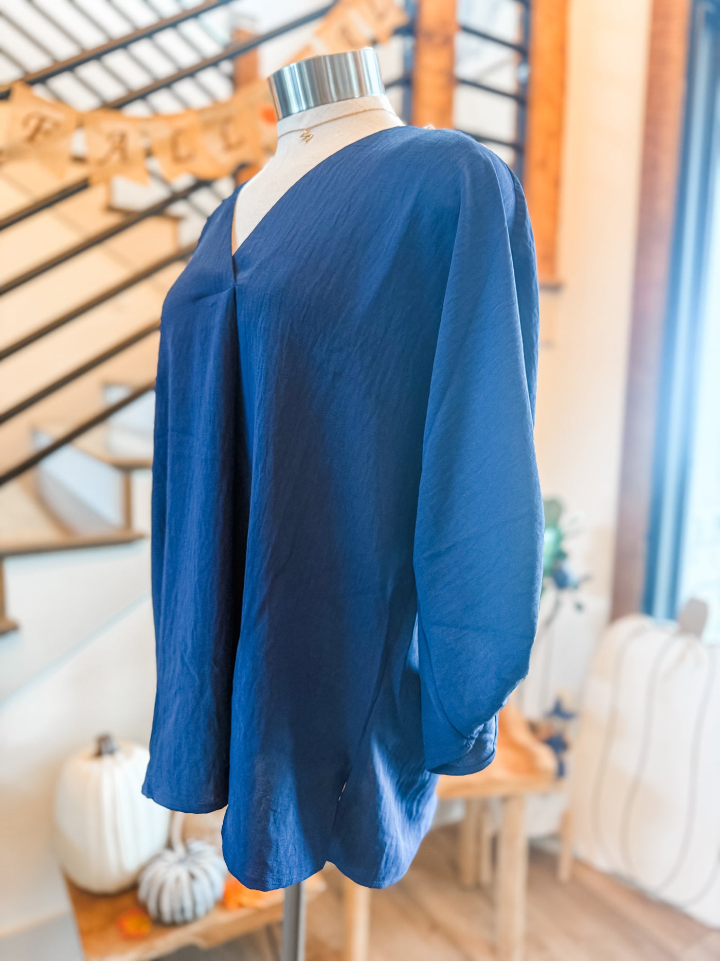 The Perfect Navy Blouse