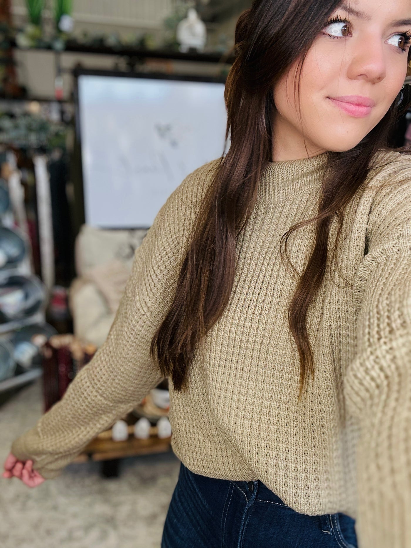 The Cozy Waffle Sweater