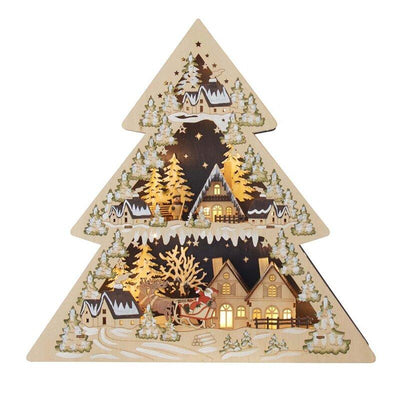 17" Light-Up Tree Shaped Village-Ruby & Pearl Boutique