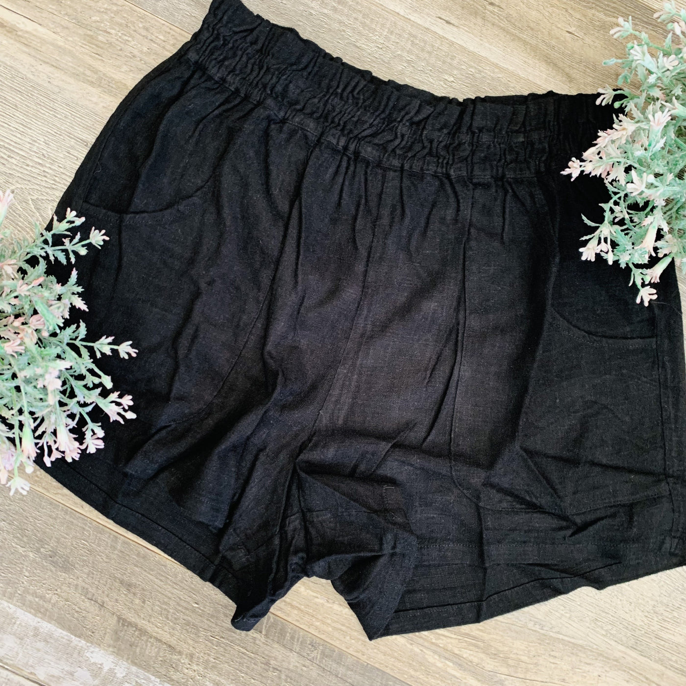 Braylie Black Shorts-Ruby & Pearl Boutique