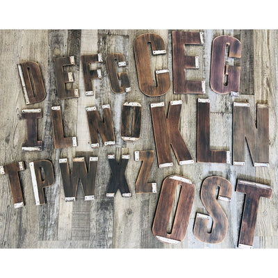 Brown Rustic Letters-Ruby & Pearl Boutique