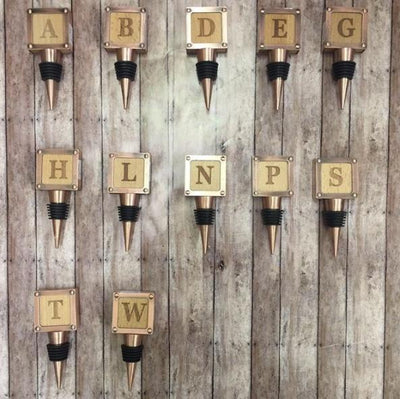 Copper Initial Wine Corks-Ruby & Pearl Boutique