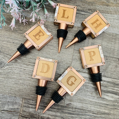 Copper Initial Wine Corks-Ruby & Pearl Boutique