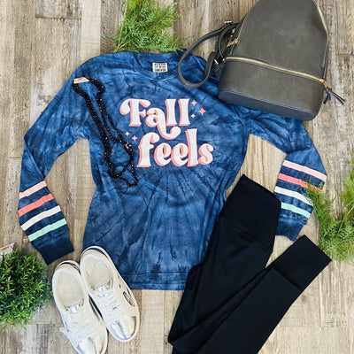 Fall Feels Long Sleeve Tee-Ruby & Pearl Boutique