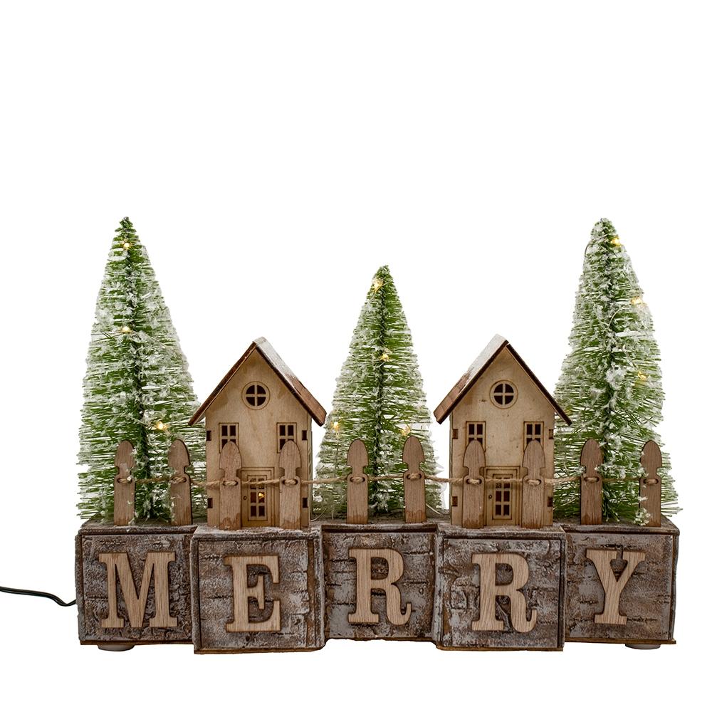 Merry Christmas Village Scene-Ruby & Pearl Boutique