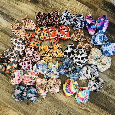 Oh So Fancy Printed Bows-Ruby & Pearl Boutique