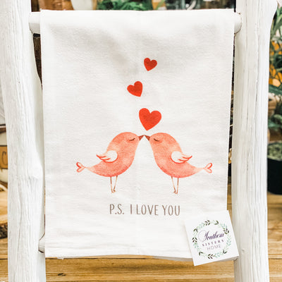 P.S. I Love You Kitchen Towel-Ruby & Pearl Boutique
