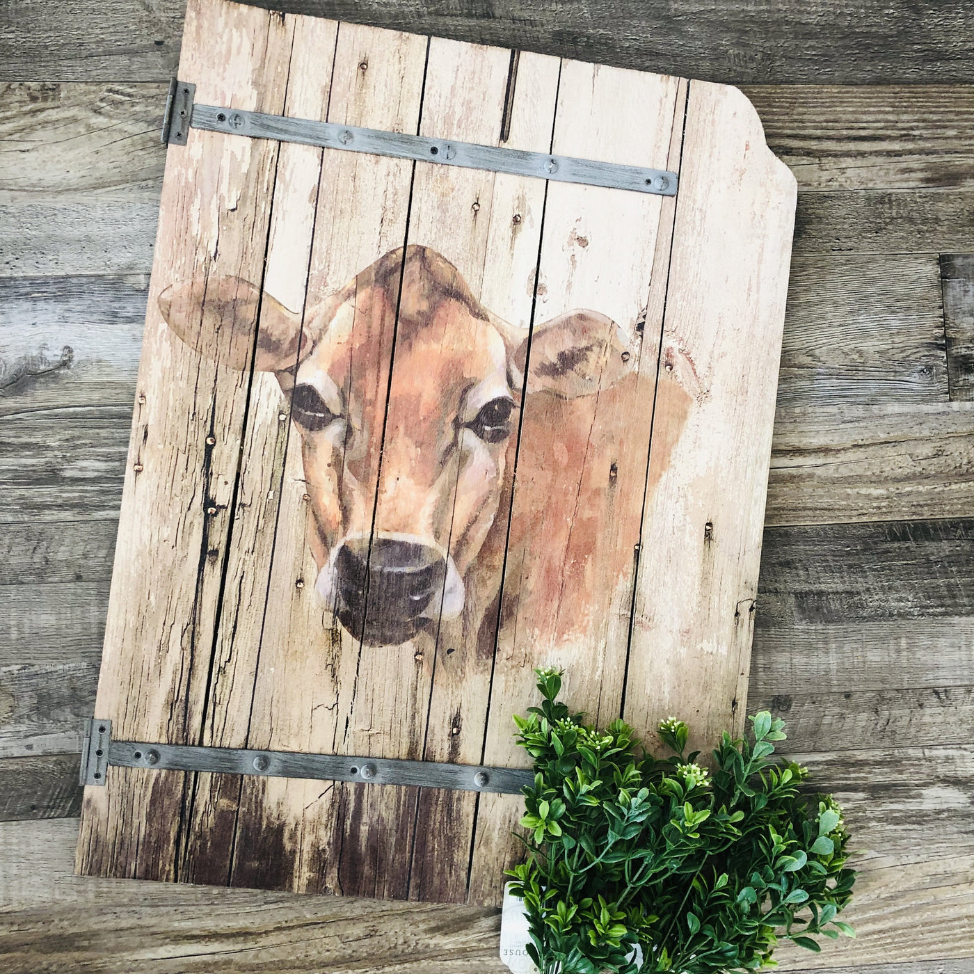 Precious Cow Barn-door Style Painting-Ruby & Pearl Boutique
