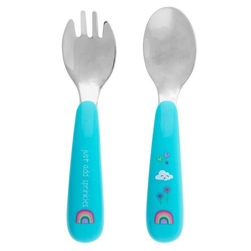 Rainbow Spoon and Fork Set-Ruby & Pearl Boutique
