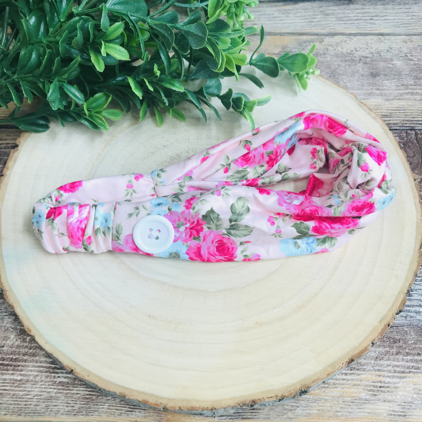 Stretchy Buttoned Headbands-Ruby & Pearl Boutique