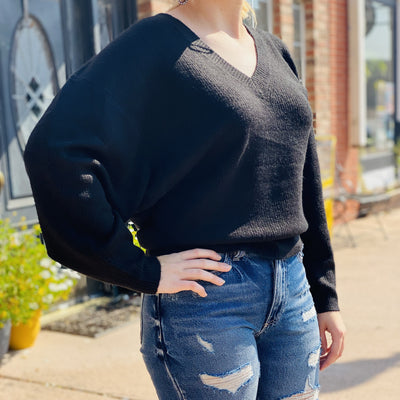 The Must-Have Sweater (Black)-Ruby & Pearl Boutique