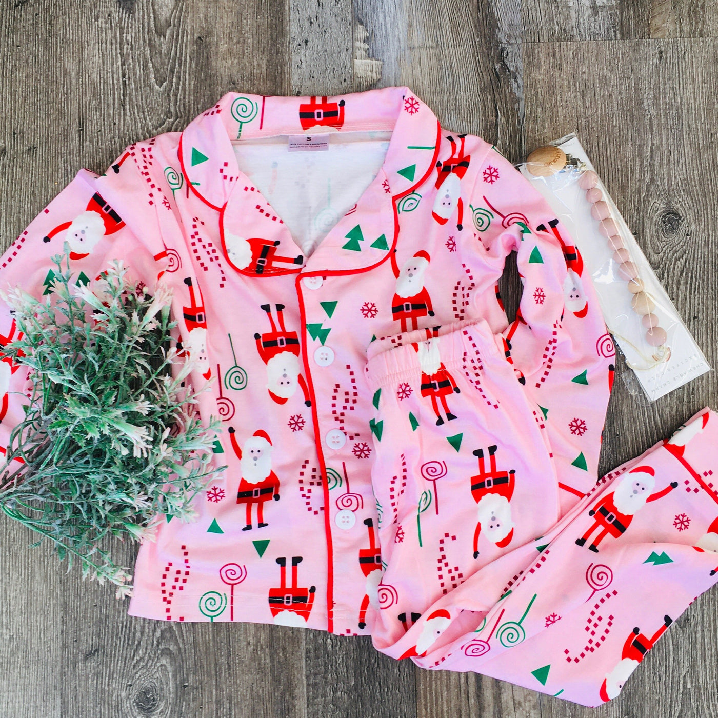 The Pink Christmas Jammie Set-Ruby & Pearl Boutique
