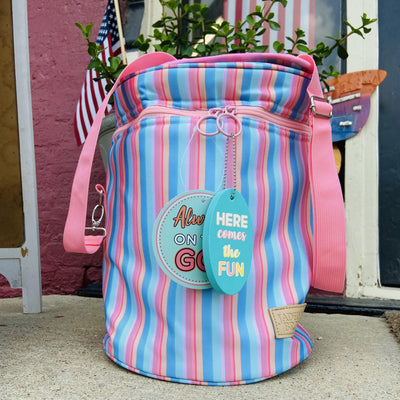 The Poolside Stripe Soft Side Cooler-Ruby & Pearl Boutique