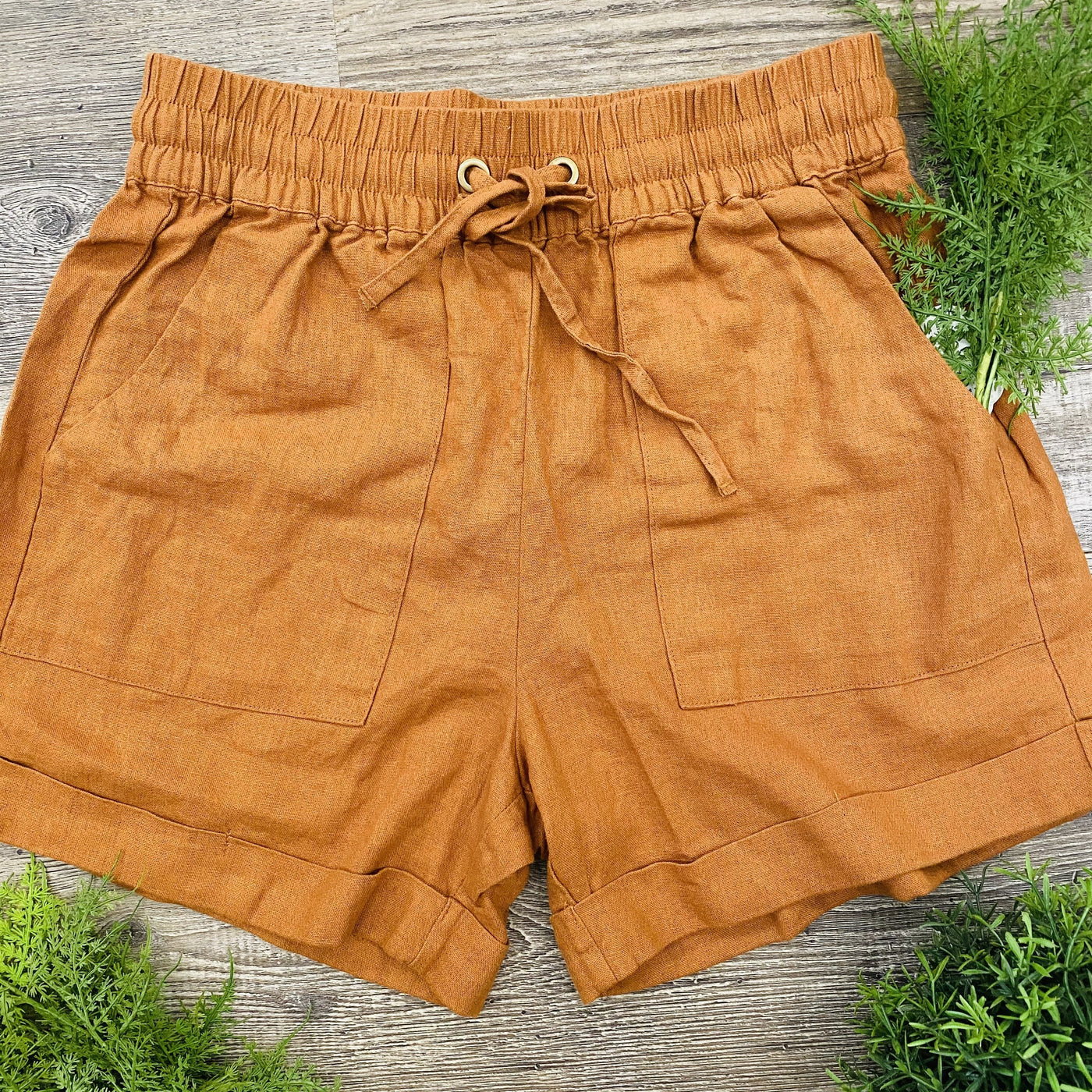 The Riley Shorts (Almond)-Ruby & Pearl Boutique