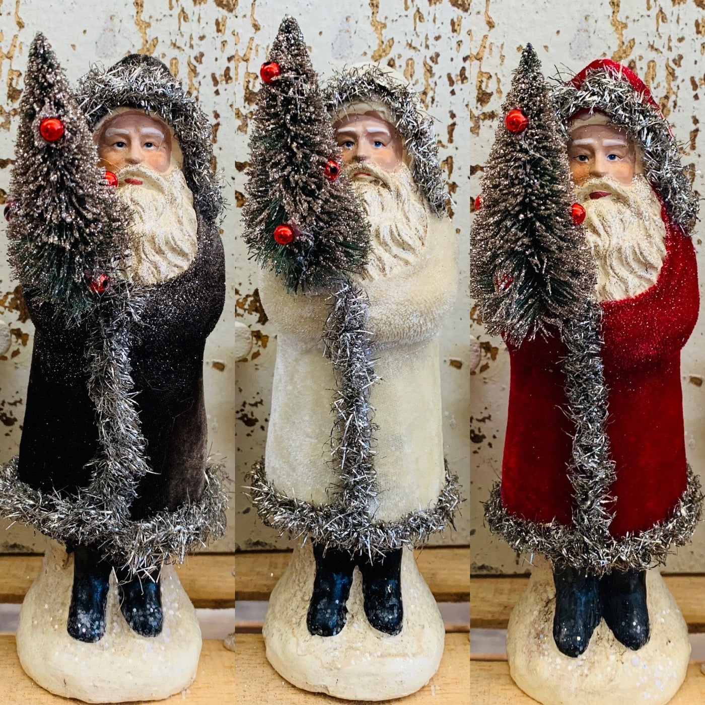 Woodland Santa (3 asst)-Ruby & Pearl Boutique