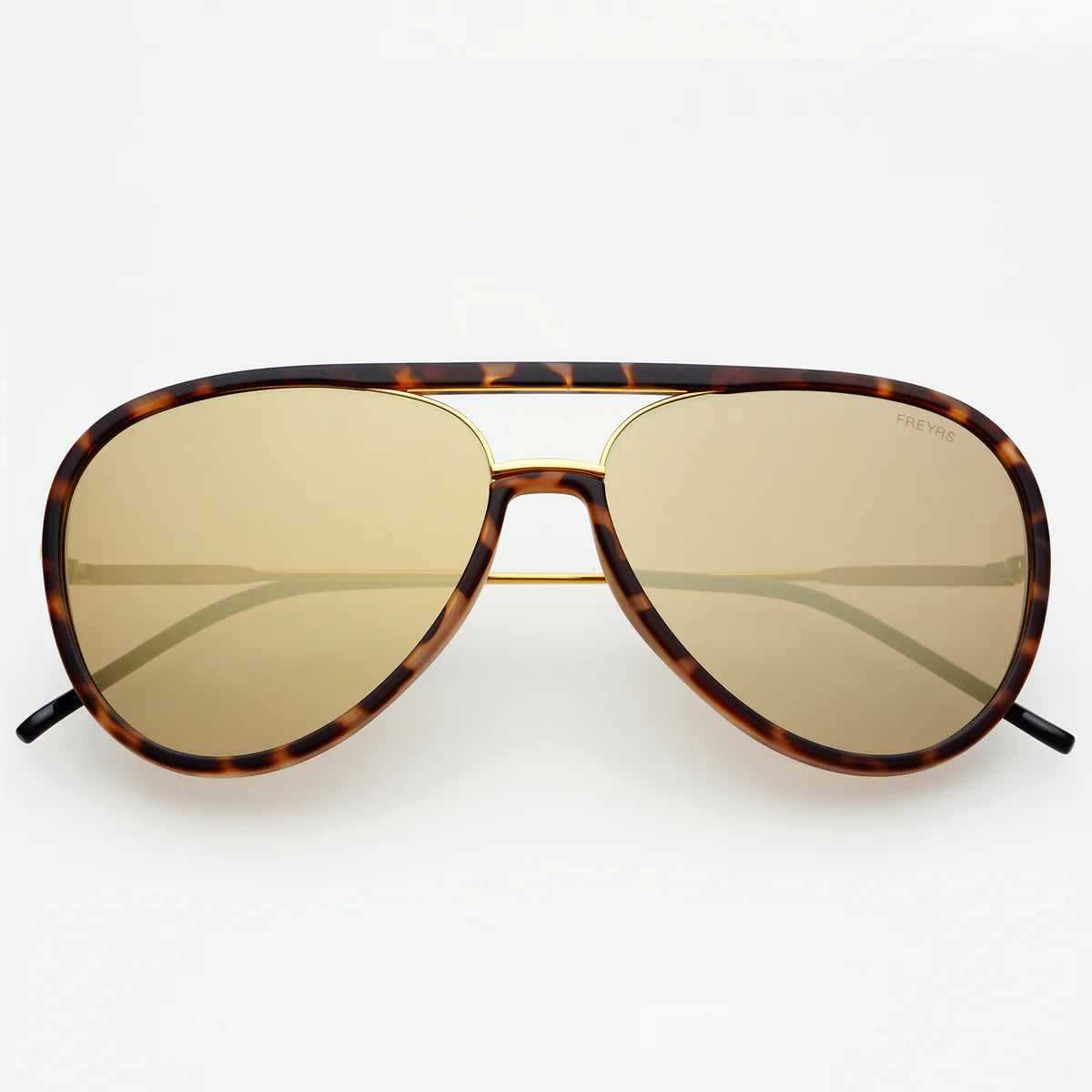 The Shay Sunglasses (Tortoise & Gold Mirror)