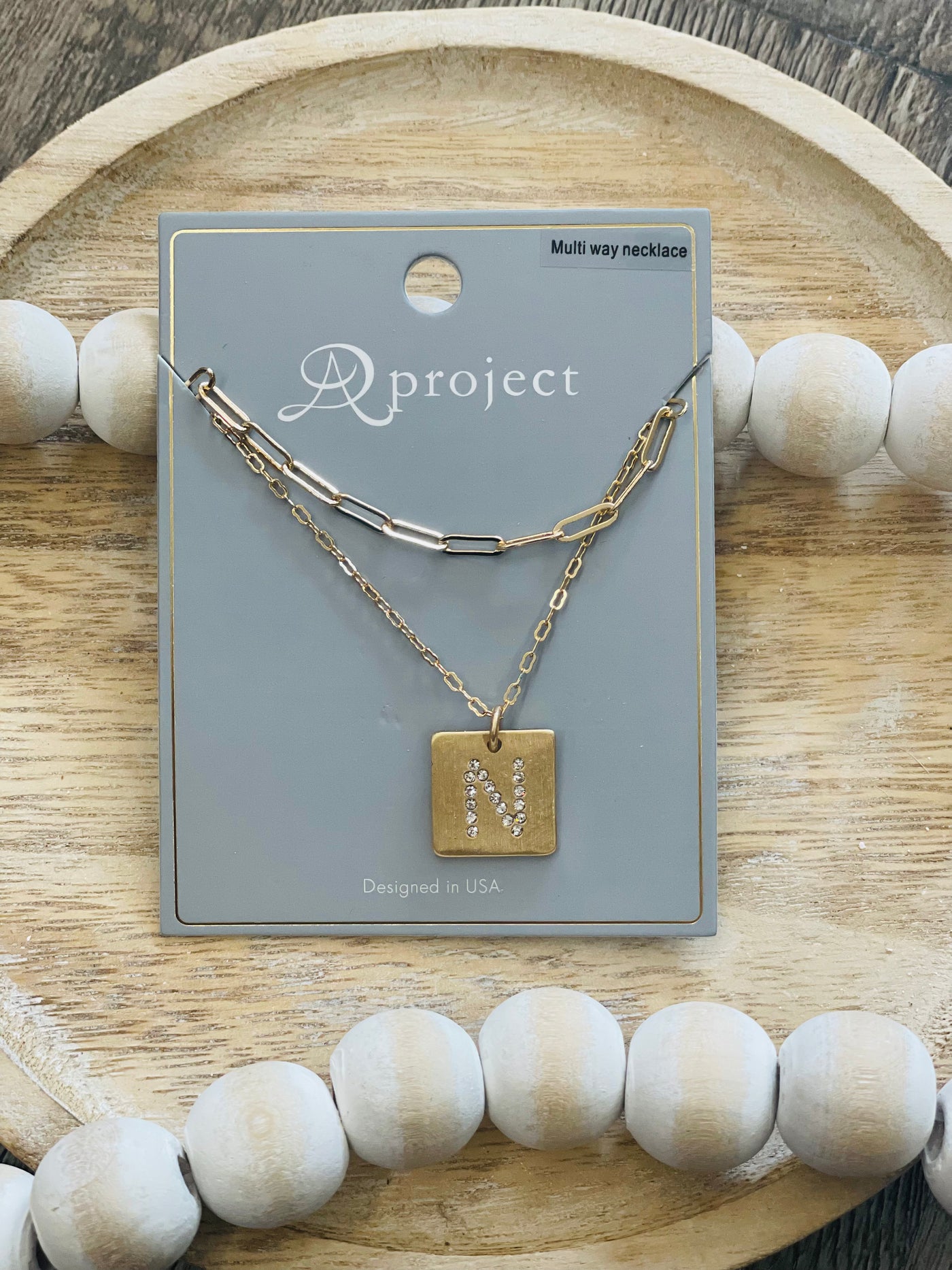 The Golden Double Layered Initial Necklace