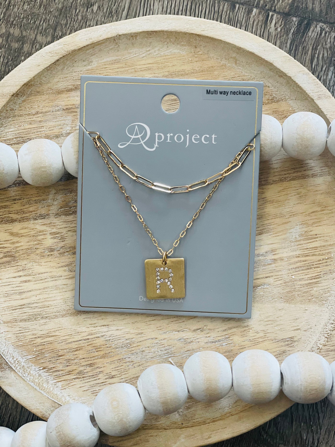 The Golden Double Layered Initial Necklace