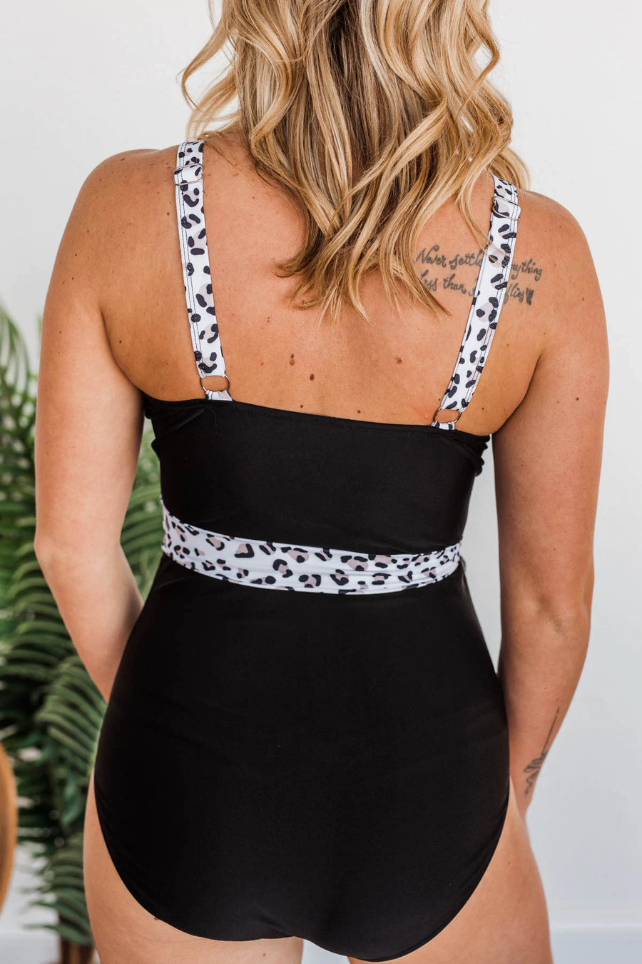 The Arya One-Piece Swimsuit (Off-White Leopard)