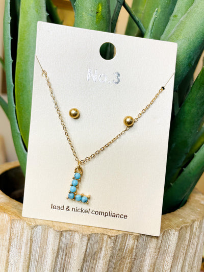 The Rockin' Turquoise Initial Necklaces