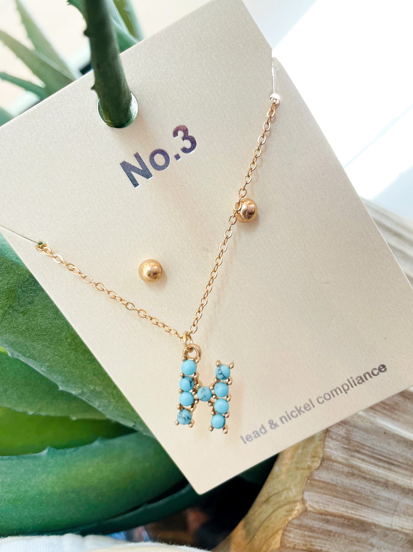 The Rockin' Turquoise Initial Necklaces